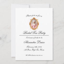 Convite Festa de Chá de Noiva Marie Antoinette Barroco Roc