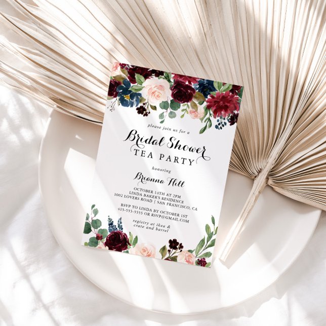 Convite Festa de Chá do Chá de panela de Caligrafia Russa  (Criador carregado)