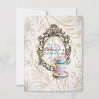 festa de chá em inglês do cupcake floral victorian