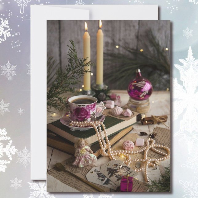 Convite Festa de chá na casa da vovó para o Natal (Criador carregado)