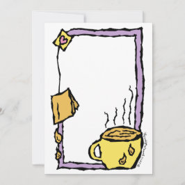 Convite Festa de chá personalizável e bonita / Chá alta ta