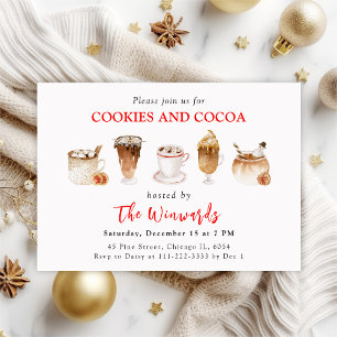 Convite Festa de Chocolate Quente e Biscoitos de Natal