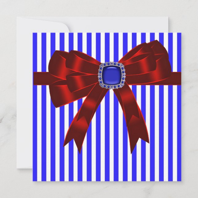 Convite Festa de churrasco da empresa Blue White Stripe (Frente)