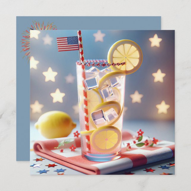 Convite Festa de CHURRASCO de 4 de julho (Frente/Verso)