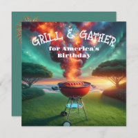 Festa de CHURRASCO de 4 de julho com Grill e Firew