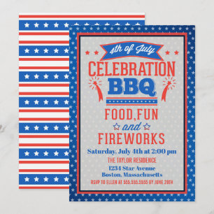 Convite Festa de Churrasco do Dia 4 de Julho