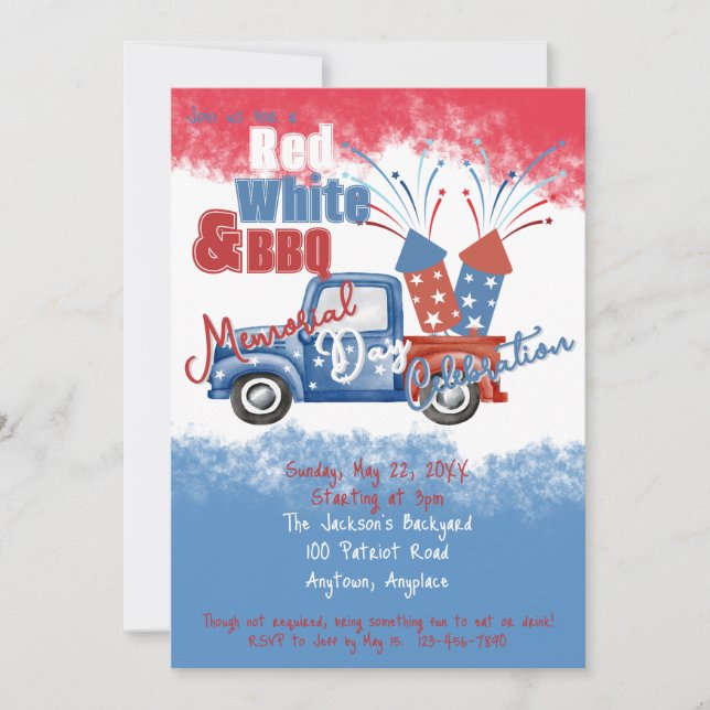 Convite Festa de Churrasco do Dia da Independência no Dia  (Frente)