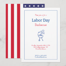 Convite Festa de Churrasco do Dia do Trabalhador Minimalis