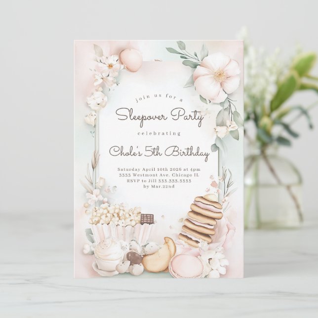 Convite Festa de cinema noturna de aniversário de um filme (Em pé/Frente)