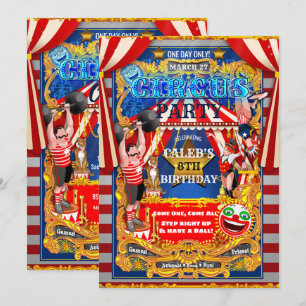 Convite FESTA DE CIRCO Tenda Big Top Vintage Moderno Anive