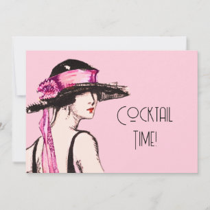 Convite Festa de Cocktail da Garota Flapper