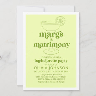 Convite Festa de Cocktail de Despedida de Solteira Margs &