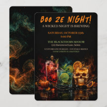 Festa de Cocktail de Halloween Gótico Boo Ze Night