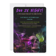 Festa de Cocktail de Halloween Gótico Boo Ze Night