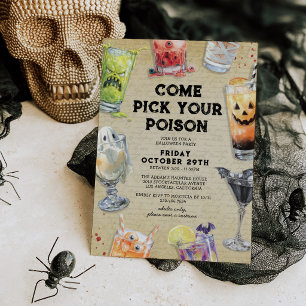 Convite Festa de Cocktail de Halloween para Adultos