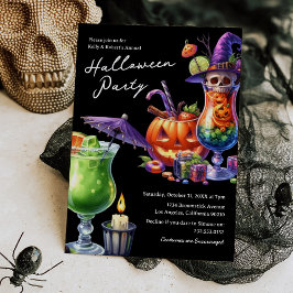 Convite Festa de Cocktail de Halloween para Adultos