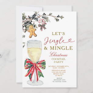 Convite Festa de Cocktail de Natal Jingle & Mingle