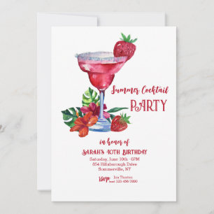 Convite Festa de Cocktail de Verão