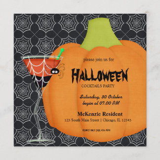 Convite Festa de Cocktail do Halloween
