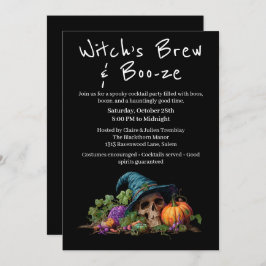 Convite Festa de Cocktail do Halloween | Boo-ze Night