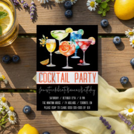 Convite Festa de Cocktail, Drinks Frutados, Festa de Anive