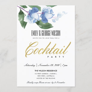 CONVITE FESTA DE COCKTAIL FLORAL DE COCKTAIL DE GREEN GREE
