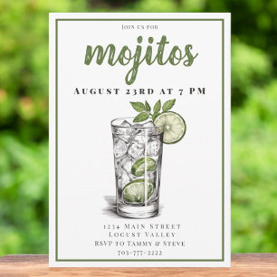 Convite Festa de Cocktail Fresh Mojito