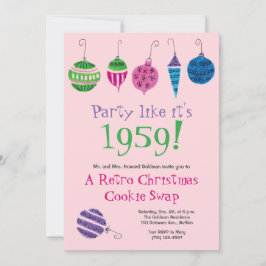 Convite Festa de Cocktail Ilustrada à Mão no Natal