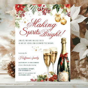 Convite Festa de Cocktail Making Spirits Bright Natal