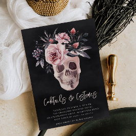 Convite Festa de Cocktails e Costumes de Halloween de Skul