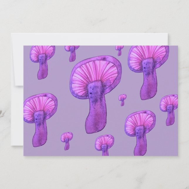 Convite Festa de cogumelos roxos (Frente)