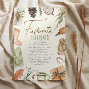 Convite Festa de Coisas Favoritas do Feriado do Chic Boho 