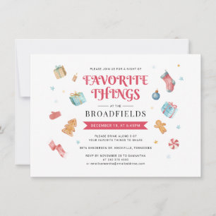 Convite Festa de Coisas Favoritas do Natal