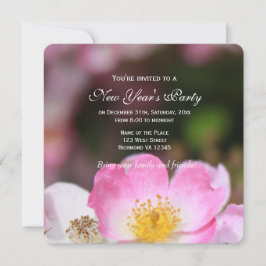Convite festa de comemoração do Ano Novo, rosa-rosa-rosa s