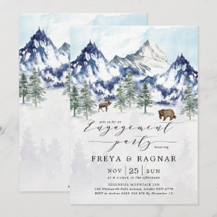 Convite Festa de Compromisso de Aventura na Floresta da Mo