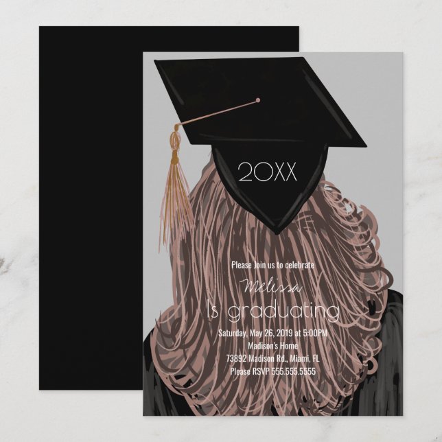 Convite Festa de Conclusão do Ensino Médio (Frente/Verso)