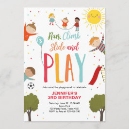 Convite Festa De Convidado De Aniversário No Parque