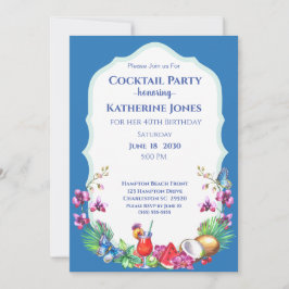 Convite Festa de coquetel de aniversário da Fruta de Verão