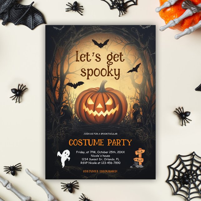 Convite Festa de Costume de Halloween (Halloween Costume Party Invitation)