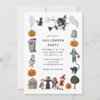 Festa de Costume de Halloween | Crianças de Cartoo
