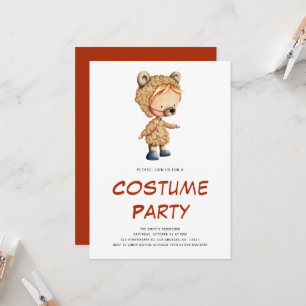 Convite Festa de Costume para Crianças Bonitas