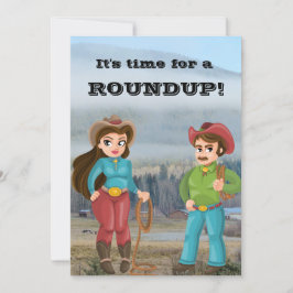 Convite Festa de cowboy e cowgirl