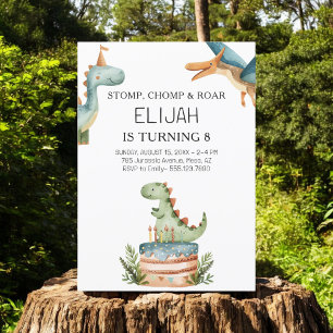 Convite Festa de Crianças de Aniversário do Dinossaur