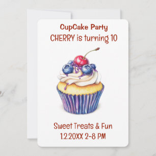 Convite Festa de Cupcake Doces