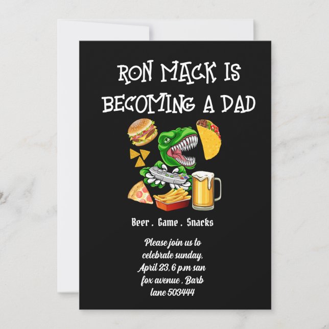 Convite Festa de Dadchelor do chá de fraldas de Cerveja (Frente)