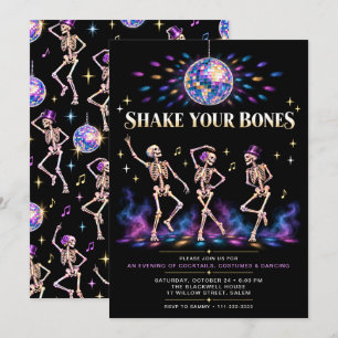 Convite Festa de Dança de Halloween Shake Your Bones