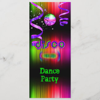 Convite Festa de Dança Disco Bola de Espelho