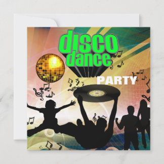 Convite Festa de Dança Disco Retro