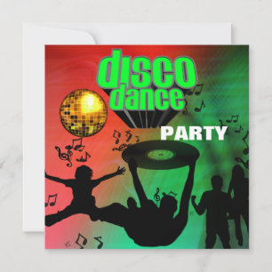Convite Festa de Dança Disco Retro