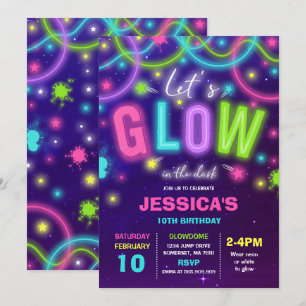 Convite Festa de dança Neon Glow, Convocação para o Aniver